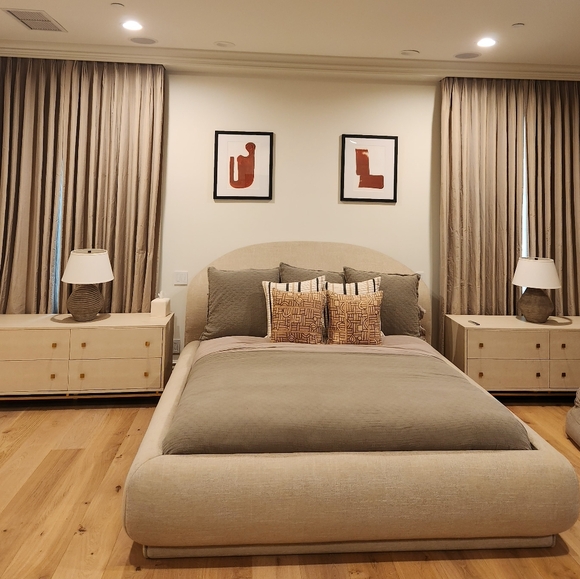 Ecru Maze Kuba Cloth Outdoor Pillow 18 by 18 - Picture 4 of 4